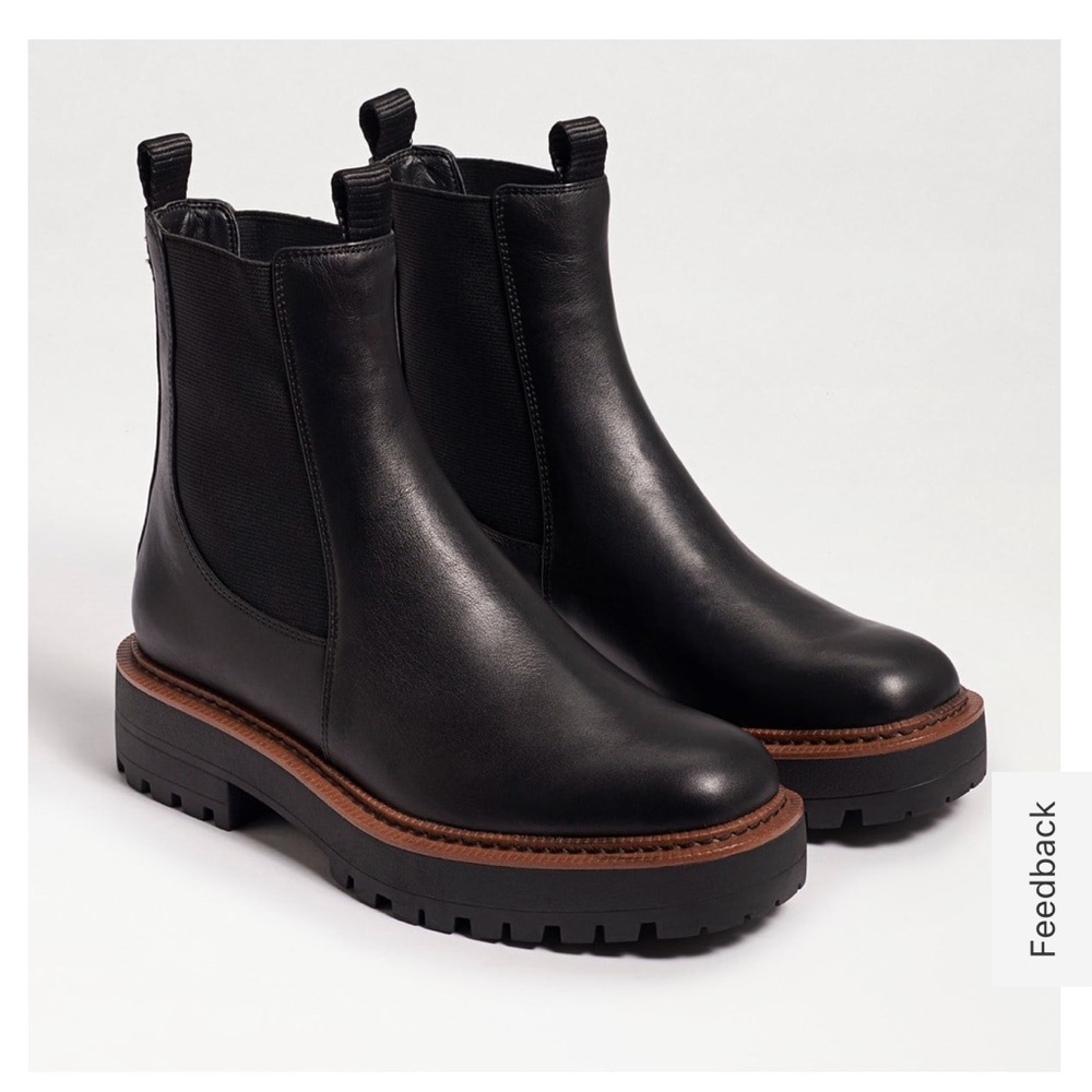 Sam Edelman Laguna Black Leather Chelsea boot, worn once! Size 7